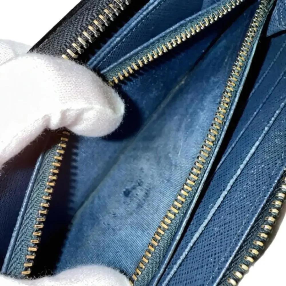 AUTHENTIC REWORKED Prada Saffiano Zippy Wallet- REDYED CONDITION